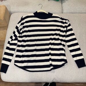 Madewell Navy and White Striped Sweater